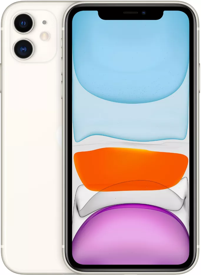 Смартфон Apple iPhone 11 128 ГБ, белый, Slimbox, Dual SIM (nano SIM+eSIM)